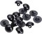 100pcs Black Plastic Safety Eyes – Mushroom Domed Buttons for DIY Amigurumi, Plush Toys, Dolls & Crochet Crafts (Various Sizes 9mm-20mm)
